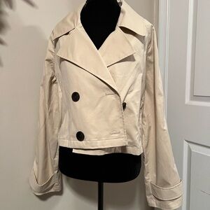 Zara Tan Cropped Trench Coat